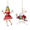 Goodwill Alice in Wonderland and Too Late Rabbit Ornament 2 Assorted TR 27510