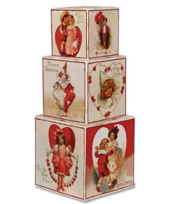 Bethany Lowe TP4142 Sweetheart Blocks Set of 3