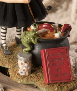 Bethany Lowe Cauldron Cooking Witch