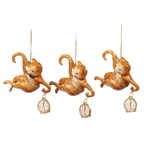 Goodwill Cheshire Cat Ornament with Clock 3 Assorted B 96410