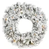 Goodwill Flocker Needle Pine Wreath with Lights ALS 78222