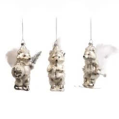 Goodwill Furry Ski Fox Ornament 3 Assorted TR 28249