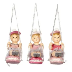 Goodwill Girl on Macaron Swinging 3 Assorted B 96355