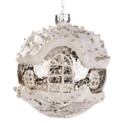 Goodwill Glass Antique Bead House Ball Silver P 37352