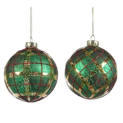 Goodwill Glass Antique Tartan Ball 2 Assorted TR 27144