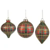 Goodwill Glass Tartan Ball 3 Assorted C 15064