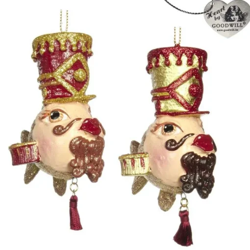 Goodwill Belgium B 93300 Baby Nutcracker Fish 2 Assorted Ornaments