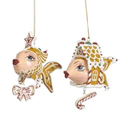 Goodwill Belgium B 92356 Gingerbread Fish 2 Assorted Ornaments