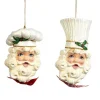 Goodwill Belgium B 92002 Santa Chef Head 2 Assorted Onaments