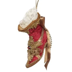 Goodwill Belgium BR 37148 Fabric Victorian Boot Ornament