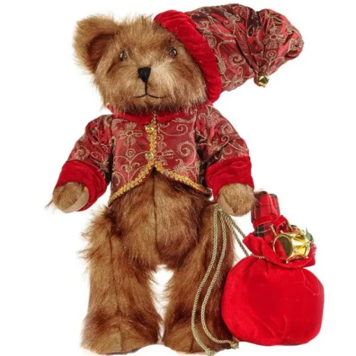 Goodwill Belgium Furry Santa Bear with Bag C 16010