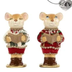 Goodwill Belgium Holly Santa Choir Mouse 2 Assorted B 94415