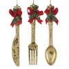 Goodwill Belgium PL 52424 Glittered Xmas Soon Knife Fork 3 Assorted