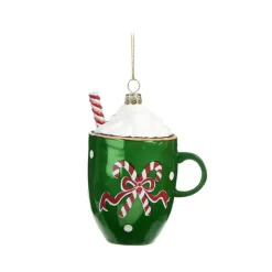 Goodwill Belgium YA 92118 Glass Cup of Hot Chocolate Ornament