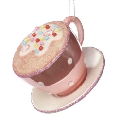 Goodwill Belgium YA 92331 Glass Cofee Cup Mug with Sprinkles