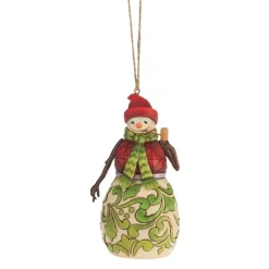 Jim Shore Red & Green Snowman Hanging Ornament 4047792