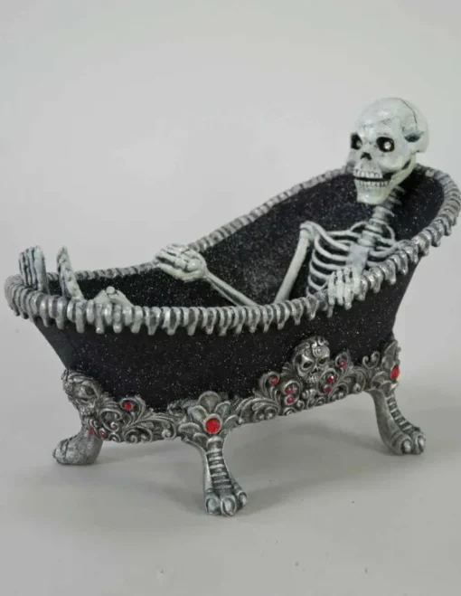 Katherine Collection Katherine's Collection 28-828202 Dead and Breakfast Skeleton in the Bathtub