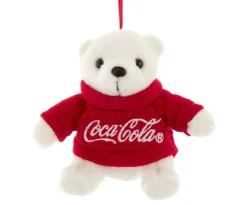 Kurt Adler 4" Coke Bear With Red Sweater Ornament CC7201