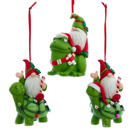 Kurt Adler 4" Resin Gnome Ornament 3 Assorted D3964