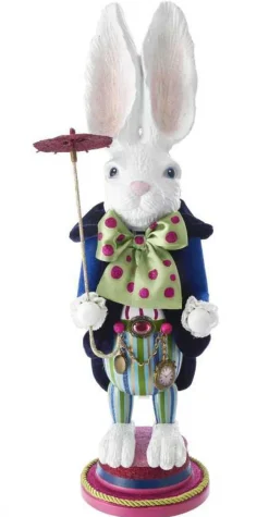 Kurt Adler HA0382 Hollywood White Rabbit Nutcracker