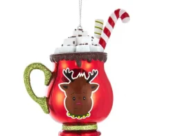 Kurt Adler NB1501 Noble Gems Glass Cocoa Mug Orn