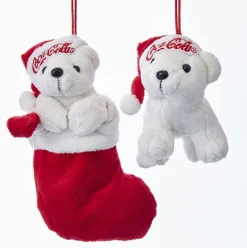 Kurt Adler Kurt S. Adler NYC CC7161 Coke Standing/Stocking Bear 2 Assorted