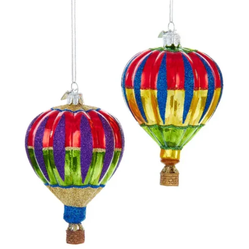 Kurt Adler Kurt S. Adler NYC NB1082 Noble Gems Hot Air Baloon 2 Assorted