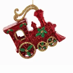 Kurt Adler Kurt S. Adler NYC T2116 Red/Green/Gold Train Ornament