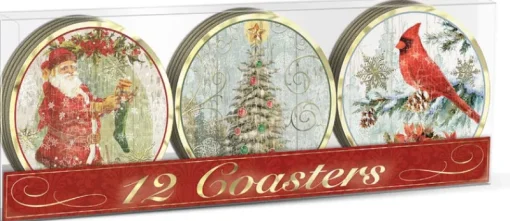 Goodwill Laminated Coaster Santa Box G 43151