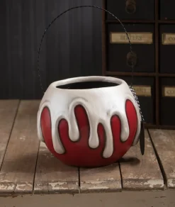 Bethany Lowe Large Red Apple With White Poison Bucket LA1388