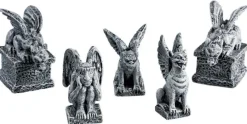 Lemax Gargoyles, Set Of 5 52124 Spooky Town
