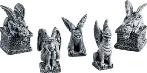 Lemax Gargoyles, Set Of 5 52124 Spooky Town