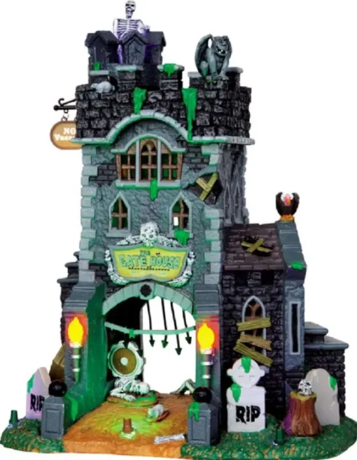 Lemax The Gate House At Haunted Meadows, With 4.5V Adaptor 45663 Spooky Town