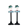 Lemax Village 34640 Snowman Street Lamp, Set Of 2, B/O (4.5v) 34640