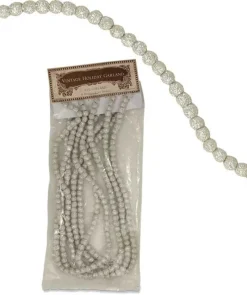 Bethany Lowe LG4442 Platinum Glitter Garland
