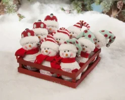 Bethany Lowe LM8177 Crate Of Snowmen Set of 9