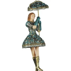 North Pole Alice in Wonderland ornament with umbrella