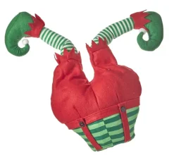 Raz Imports 20inch Animated Musical Elf Legs 4116344 Red