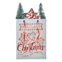 Raz Imports 7.75inch Mrs Claus Christmas Shopping Bag Ornament 4119022
