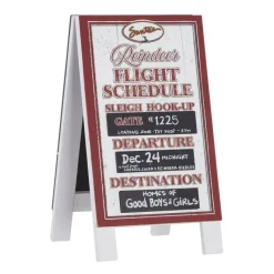 Raz Imports 12inch Reindeer Flight Schedule Sandwich Board 4116213