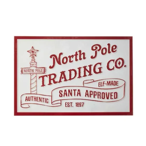 Raz Imports North Pole Trading Company Wall Art 4036322