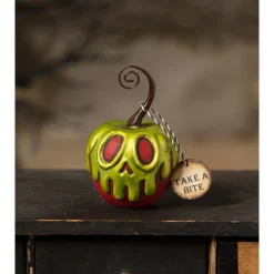 Bethany Lowe Red Apple With Green Poison Ornament Mini - LA2054