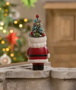 Bethany Lowe Retro Santa with Candy Cane and Tree Hat TL2370