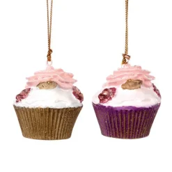 Goodwill Rose Cupcake Ornament 2 Assorted R 87242