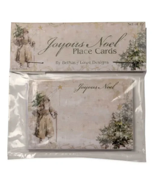 Bethany Lowe SN6814 A Peaceful Xmas Placecard