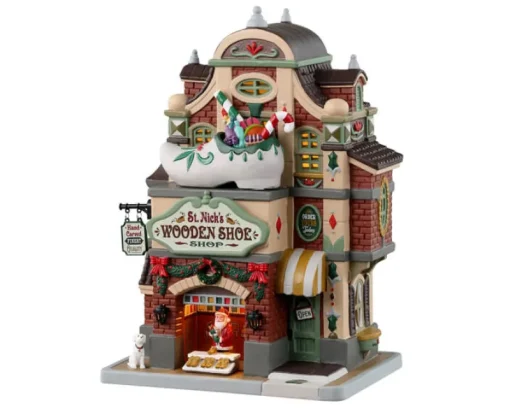 Lemax St. Nick'S Wooden Shoe Shop