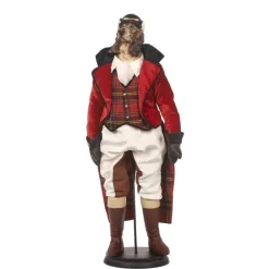 Goodwill Tartan Setter Dog Doll with Stand J 65150