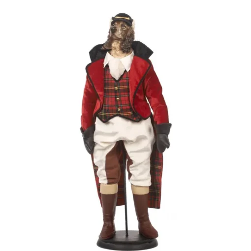 Goodwill Tartan Setter Dog Doll with Stand J 65150