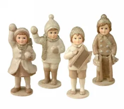 Bethany Lowe TD6103 Mini Tradtional Snow Child Christmas Ornaments