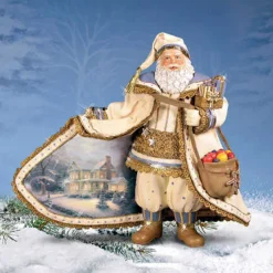 Thomas Kinkade Christmas Snowfall Santa 0319303004